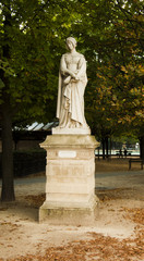 Obraz premium Laure de Noves, statue, Jardin du Luxembourg, Paris, France