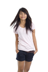 beautiful asian walking