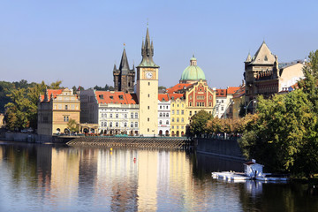 Fototapeta na wymiar Prague Old Town with the Bridge Tower