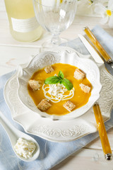 pumpinks soup- zuppa di zucca