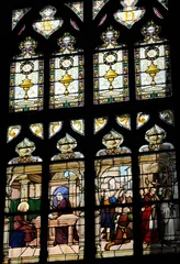 Fototapete Rund France, vitraux de l’église de Honfleur © PackShot
