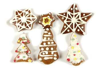 Fototapeta na wymiar Christmas gingerbread cookies