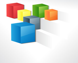 Naklejka premium Abstract background colorful cubes.