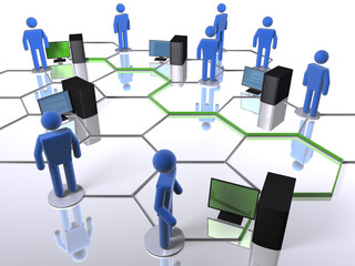 Computer connection within a business network