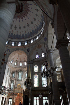 Prayer in Eyup Sultan Mosque, Istanbul, Turkey.