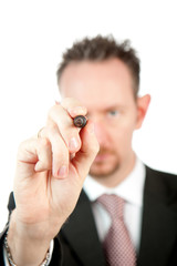Obraz premium Businessman with Black Marker Pen