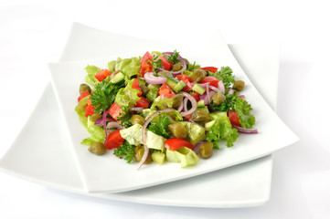 Vegetable salad with capers