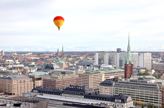 Aerial view of the Stockholm City Sweden
