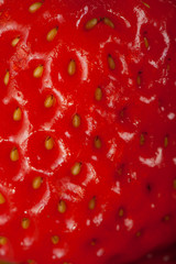 Ripe strawberry on white
