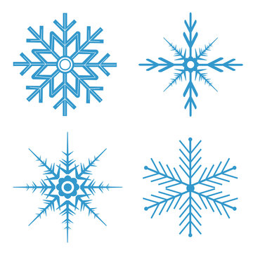 Blue snowflakes