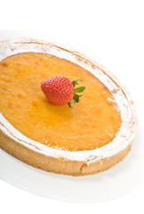 Lemon Tart Isolated on White