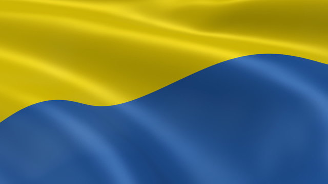 Ukrainian flag in the wind. Part of a series.