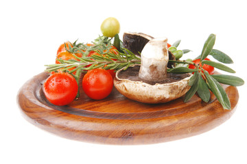 fresh vegetables on wood