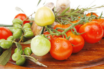 uncooked vegetables