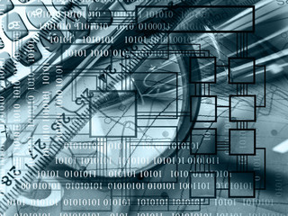 Abstract business background in blues