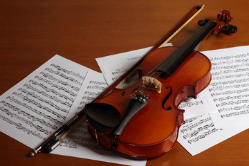 Fototapeta premium The Violin and Partiture