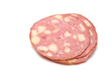 Schinkenwurst mit Käse