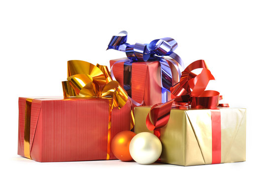 gift and baubles isolated