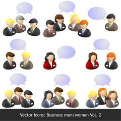 Vector Icons: Business men/women Vol. 2