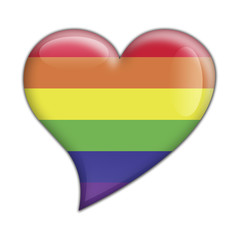 Corazon brillante bandera arcoiris