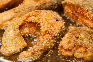 Roasted salmon fillets