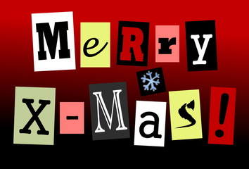 Merry X-mas! (Anonyme Weihnachtskarte :) - obrazy, fototapety, plakaty