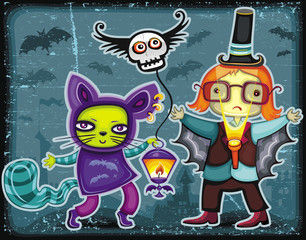 Obraz na płótnie Canvas Halloween kids series 2