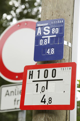 Stadtwerke Hinweisschild