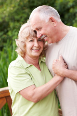 Elderly couple in love