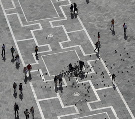 aerial view of Piazza San Marco, Venice, Italy