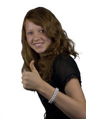 mädchen mit daumen