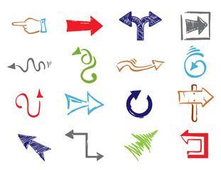 A set of  color arrows