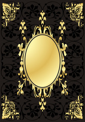 Vignette border vintage vector