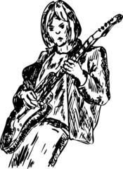 player guitar