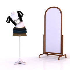 Kleiderst&auml;nder mit Top und Rock