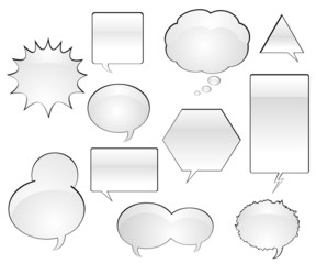 Comics Book Speech Balloons With Reflections