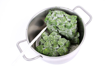 Tiefgefrorener Spinat