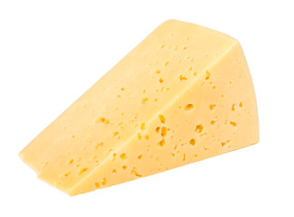 Cheese on white background
