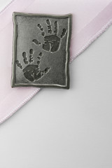 baby girl handprints