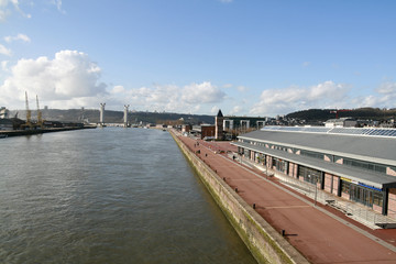 Rouen -  Les quais, la Seine