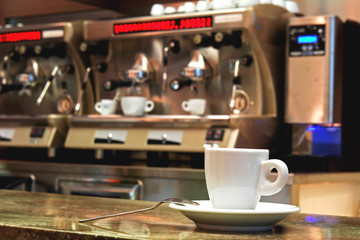 coffee cup with espresso machines