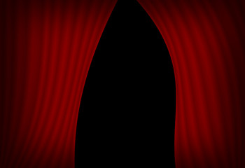 Red curtains