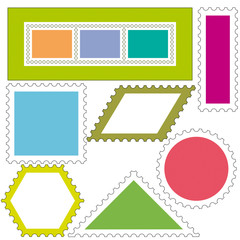 Postage stamps icons