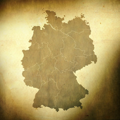 Germany map on grunge background