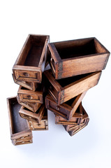 Dozen of  small drawer in a tower