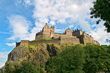 Fototapeta na wymiar Zamek w Edynburgu, Szkocja, z zachodu