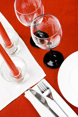goblet and plate