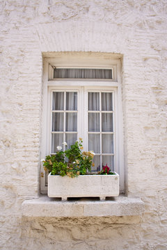 Ventana y macetero