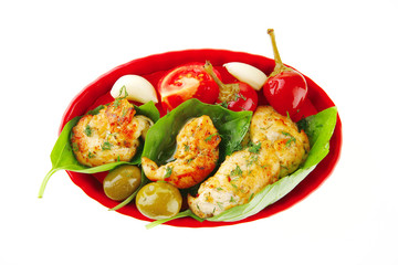 served chicken bbq