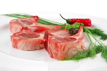 raw lamb ribs